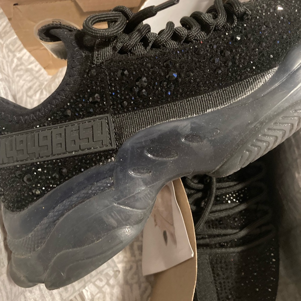 STEVE MADDEN MAXIMA BLACK RHINESTONES - Picture 8 of 8